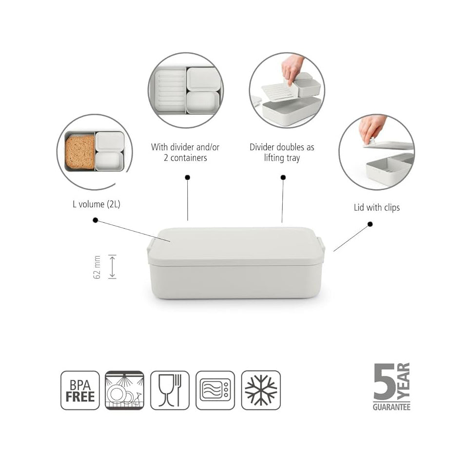 Make & Take Bento Lunchbox - Light Grey