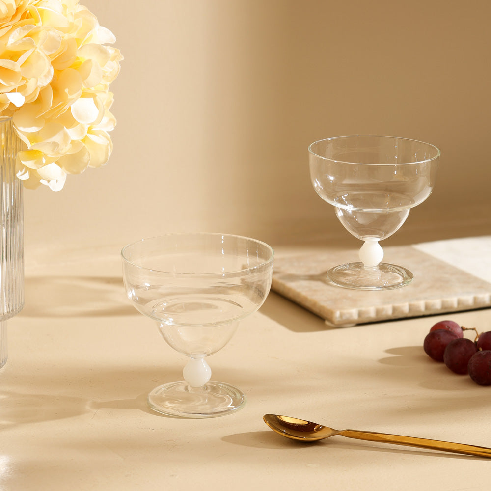 Haven Glass Dessert Cups, Set of 2 - Clear