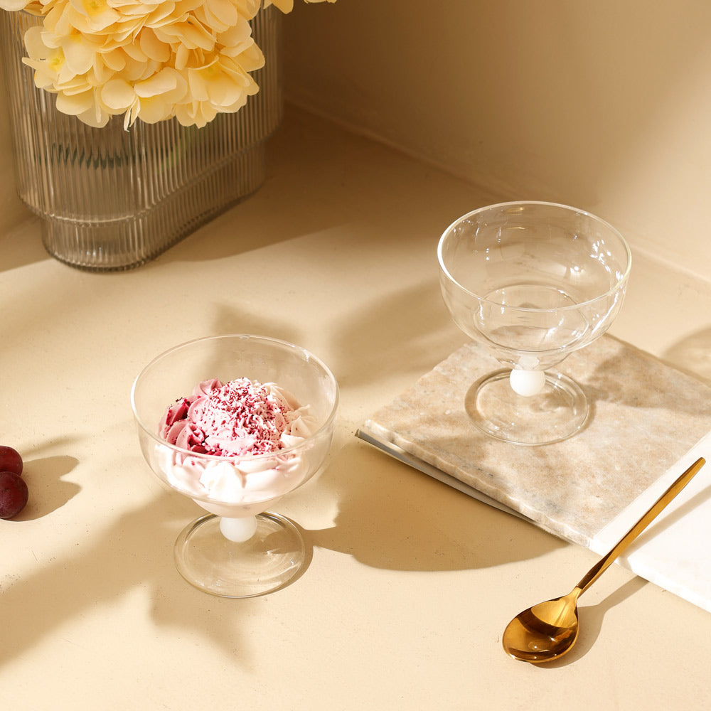 Haven Glass Dessert Cups, Set of 2 - Clear