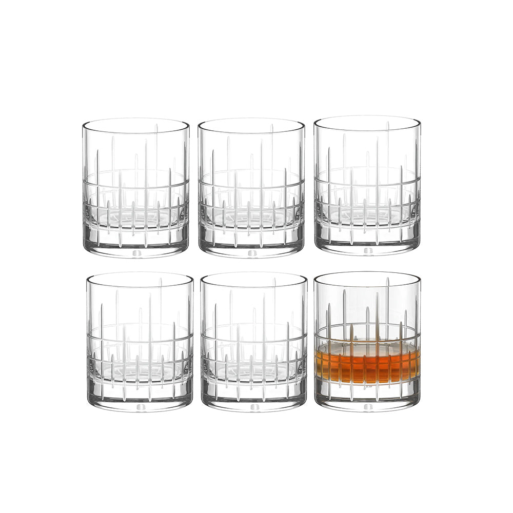Manhattan Whiskey Tumblers 320ml, Set of 6
