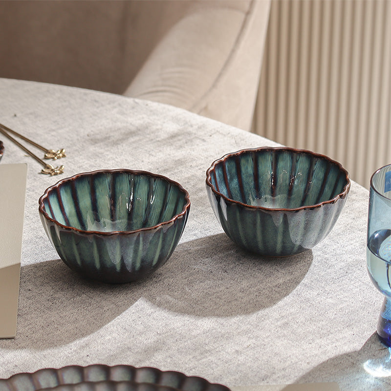 Mara Small Bowls, Set of 2 - Sea Green