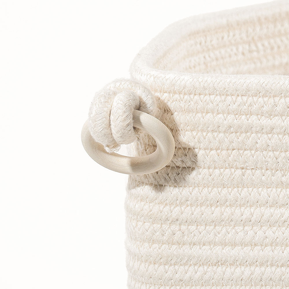 Marla Striped Laundry Basket - Cream Rust