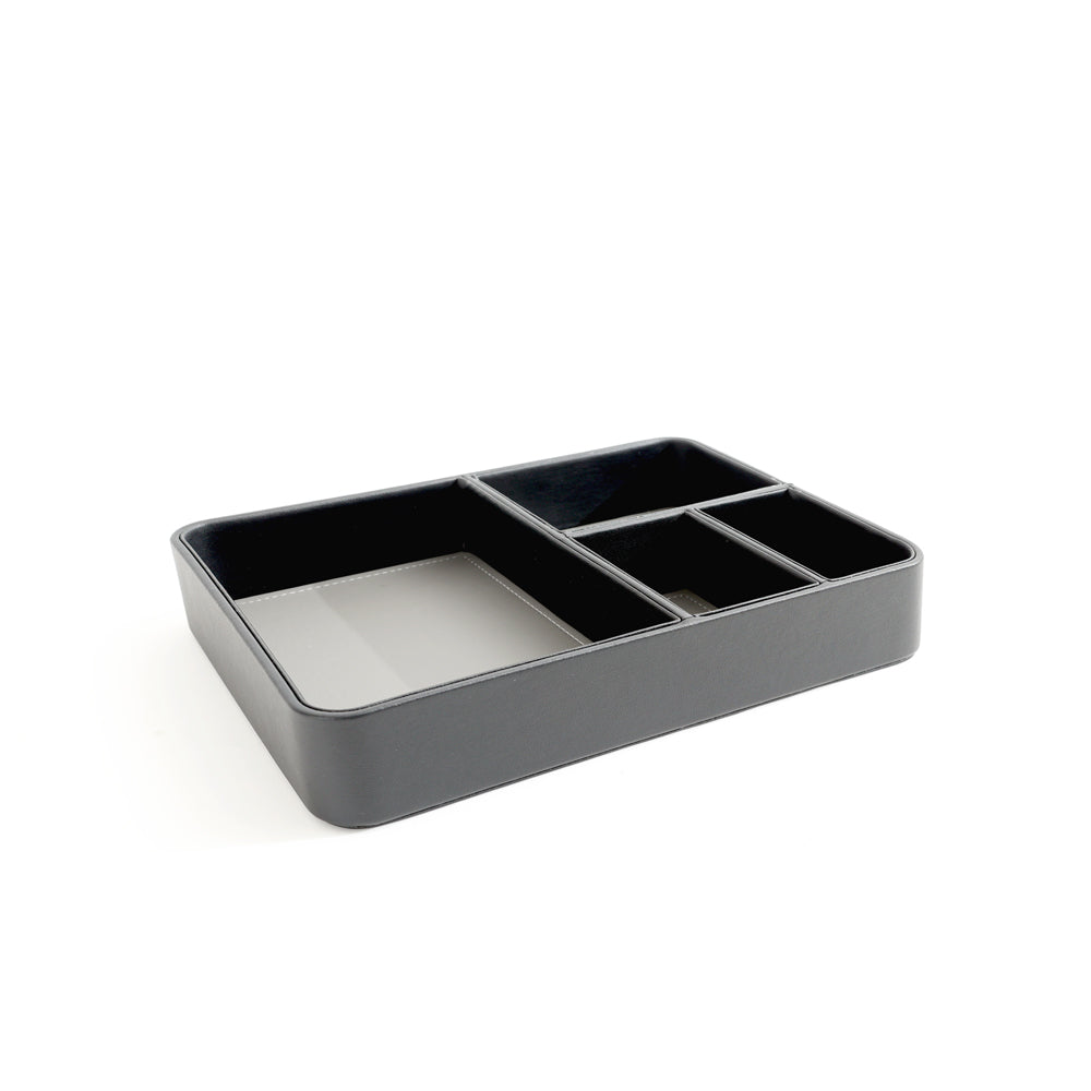 Marqis 4-Compartment Organiser Tray Medium - Black Grey