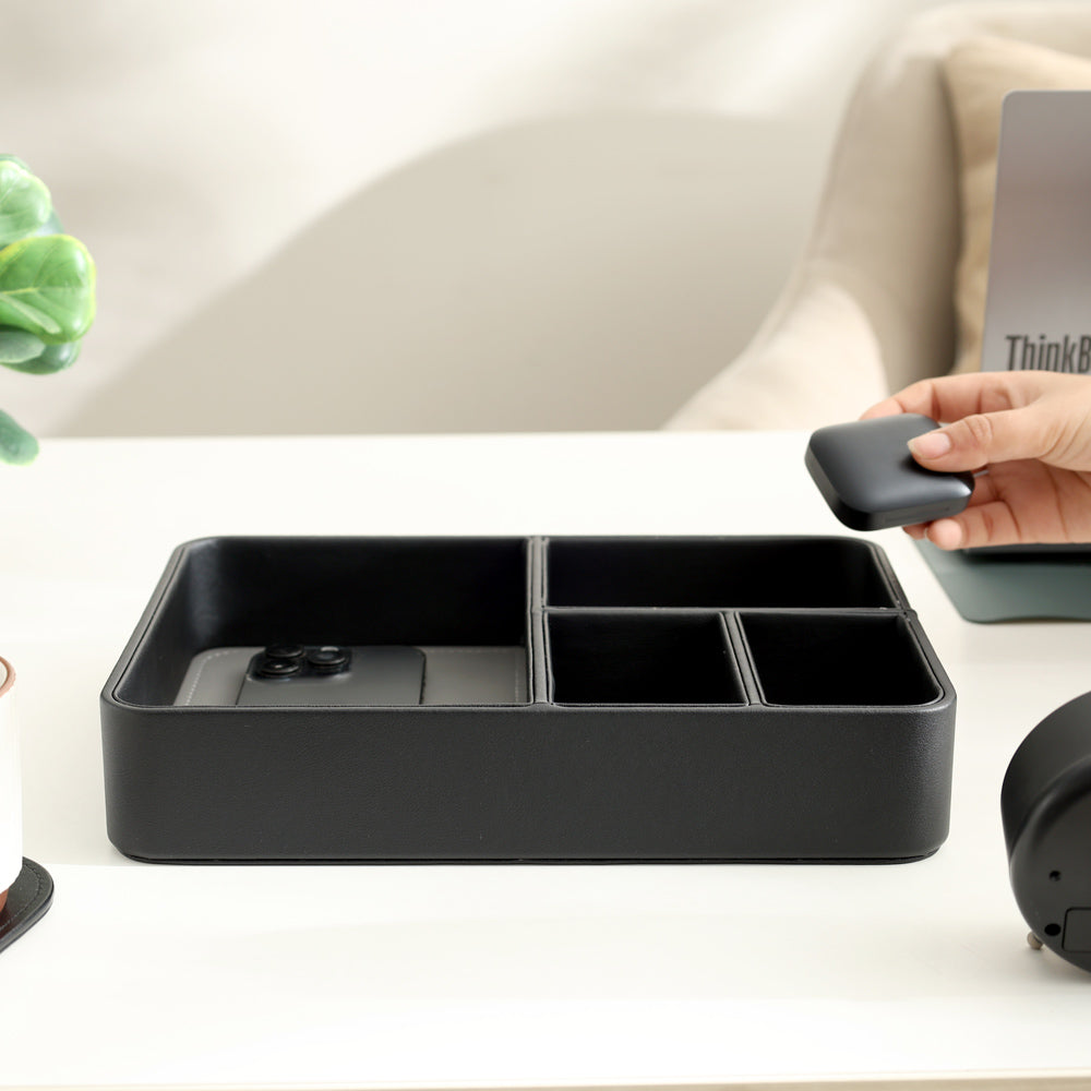 Marqis 4-Compartment Organiser Tray Medium - Black Grey