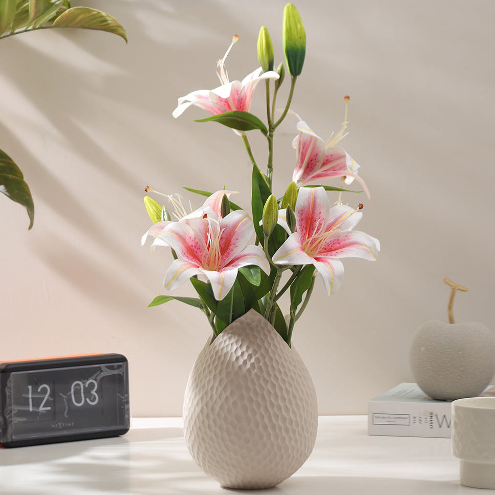 Martagon Lilies Faux Stem - Dappled Pink