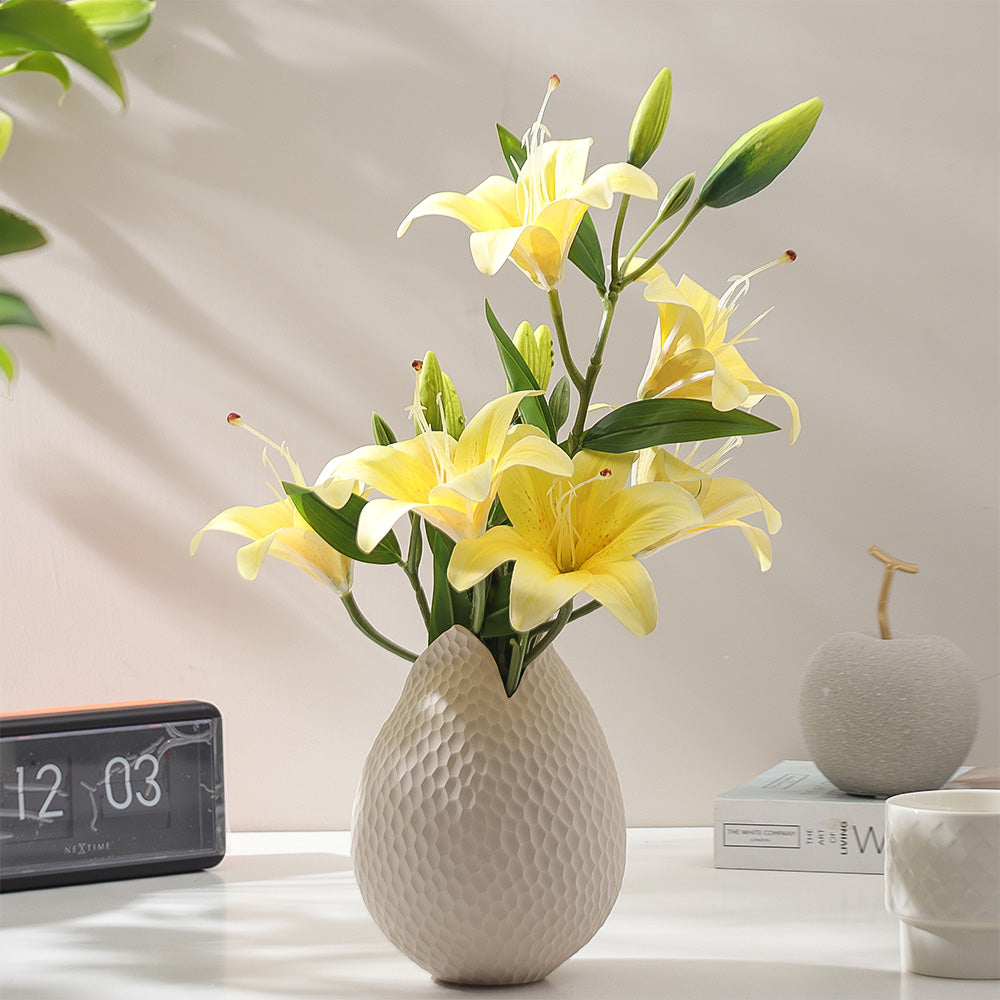 Martagon Lilies Faux Stem - Yellow