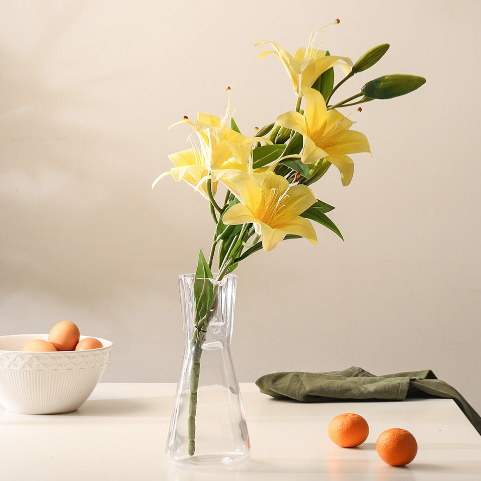 Martagon Lilies Faux Stem - Yellow