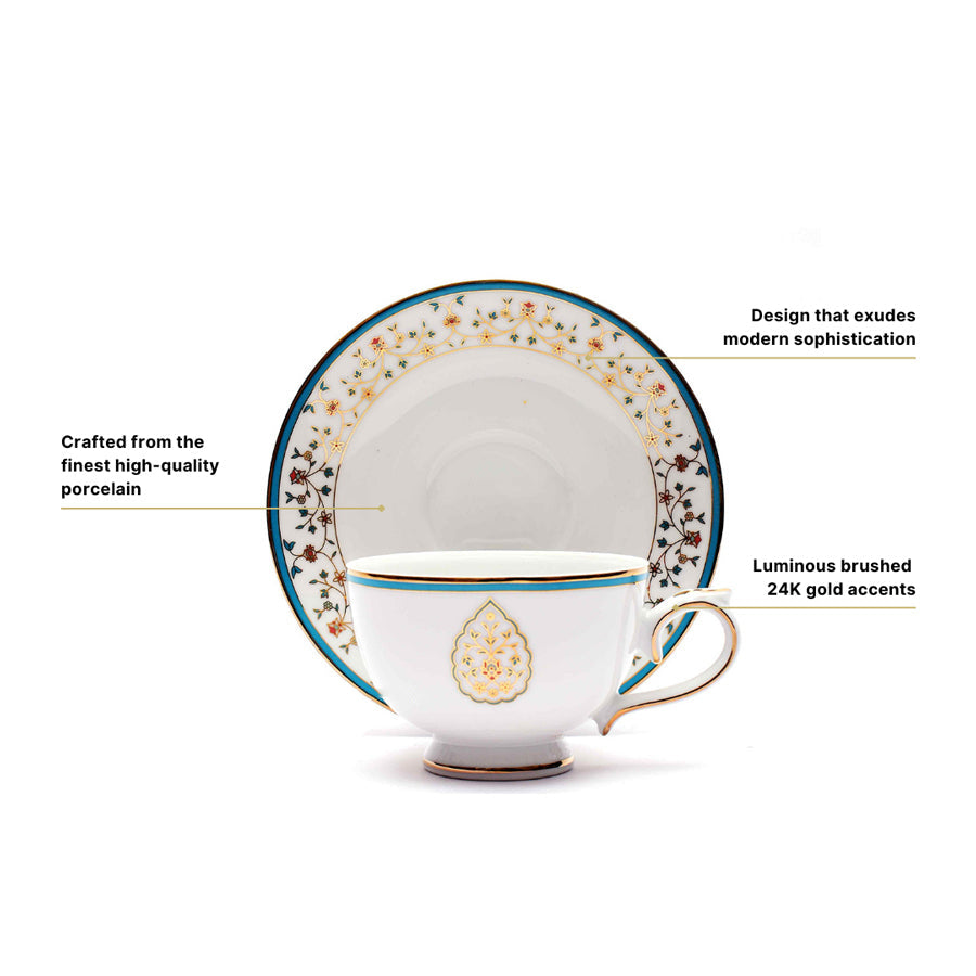 Mavi 17-piece Porcelain Tea Set