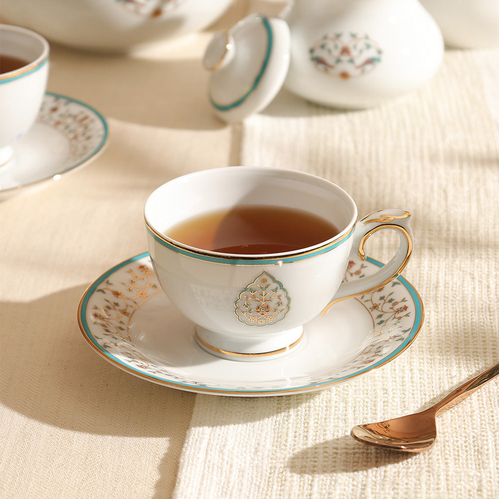 Mavi 12-piece Porcelain Cup & Saucer