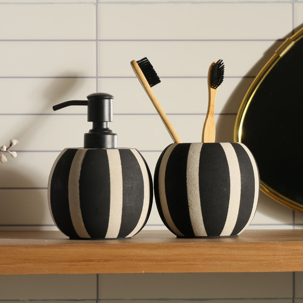 Mavis 2-piece Bathroom Set - Monochrome
