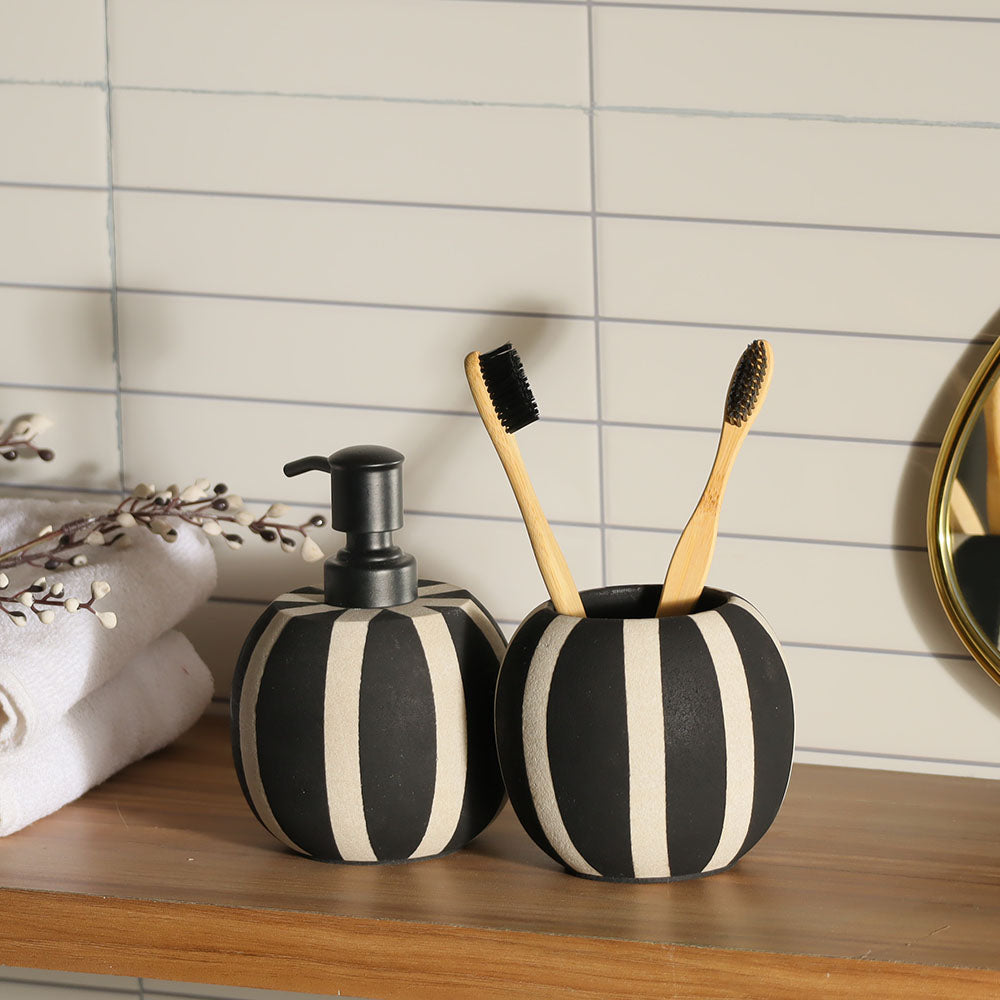 Mavis 2-piece Bathroom Set - Monochrome