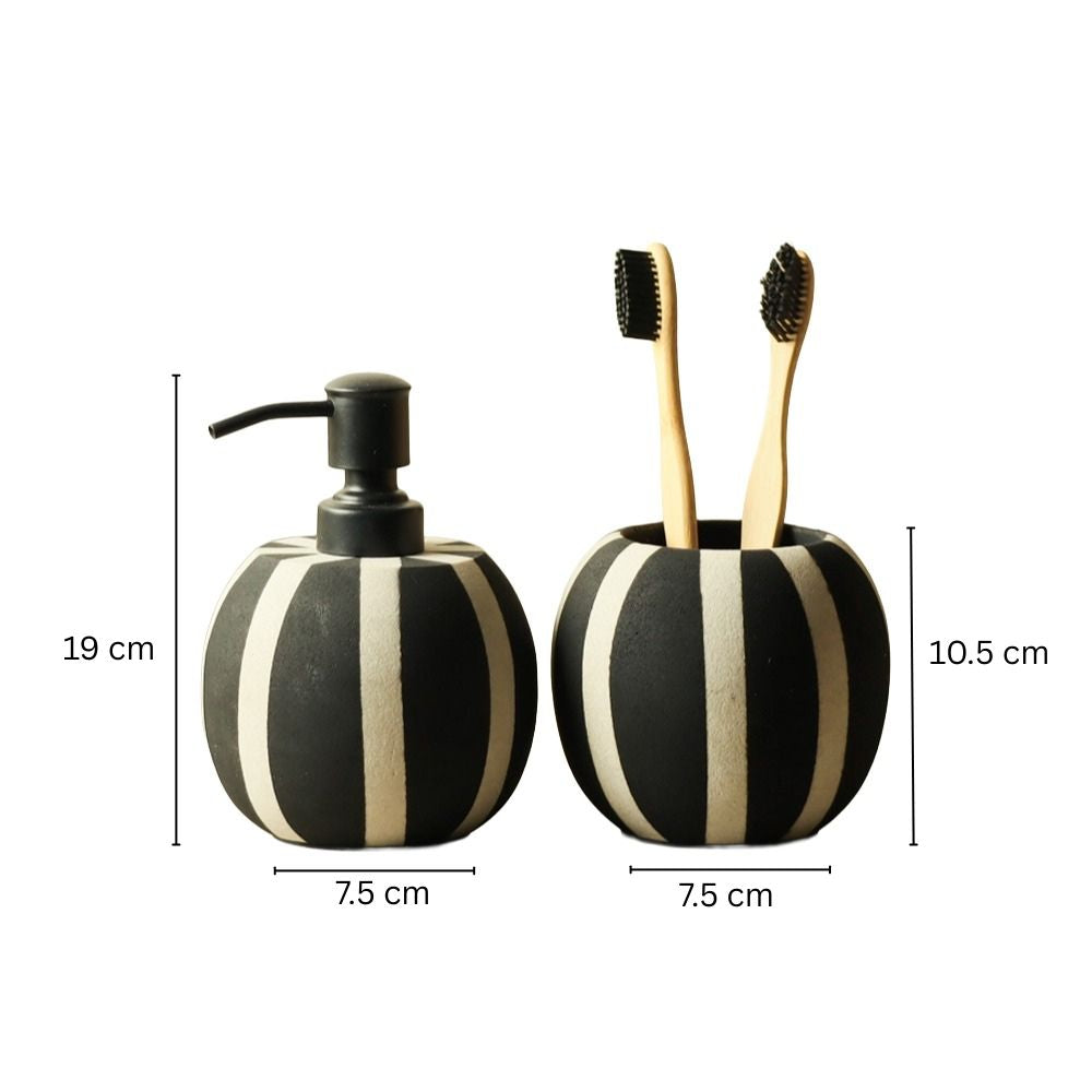 Mavis 2-piece Bathroom Set - Monochrome
