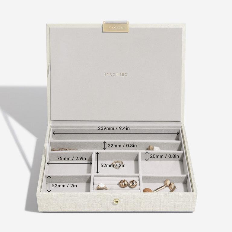 Medium Jewellery Box Set - Linen & Oatmeal