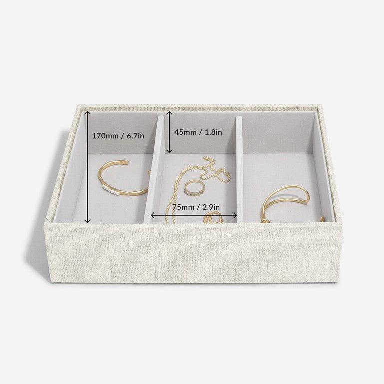 Medium Jewellery Box Set - Linen & Oatmeal