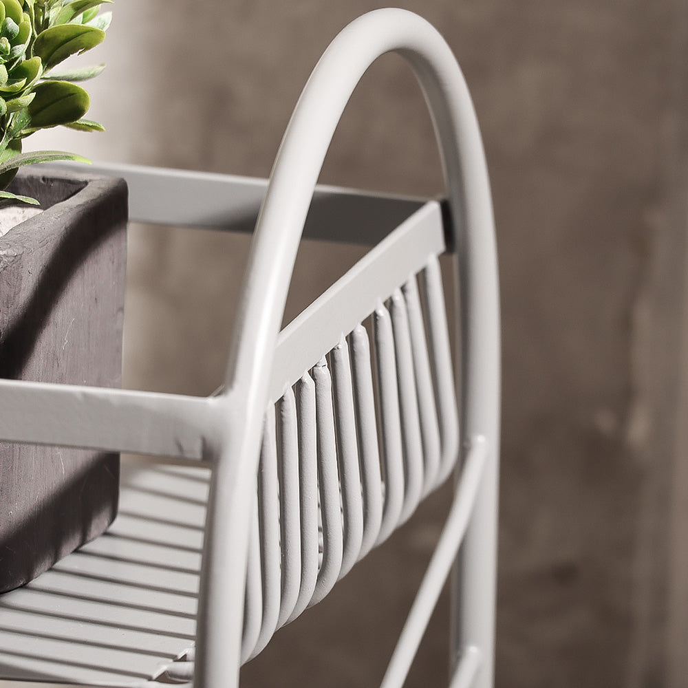 Mercer 2-Tier Metal Shelf - Light Grey