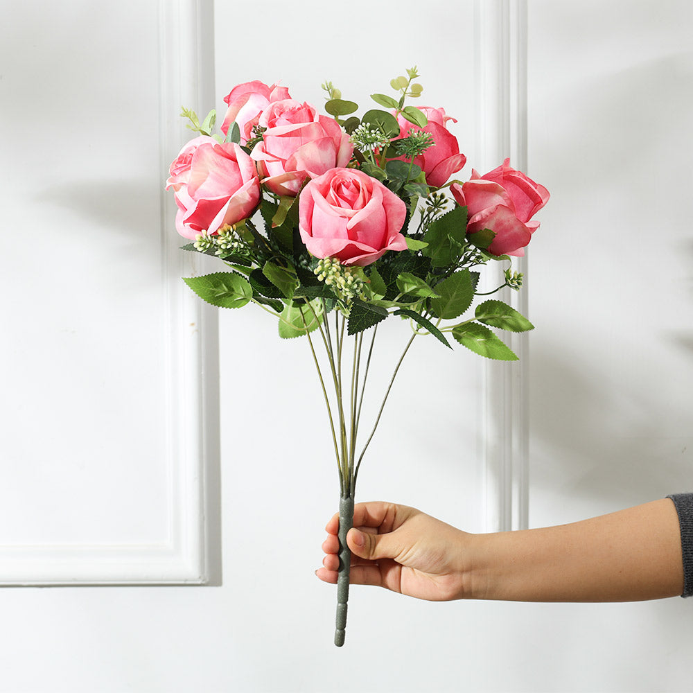 Merlin Roses Faux Stem - Shaded Pink