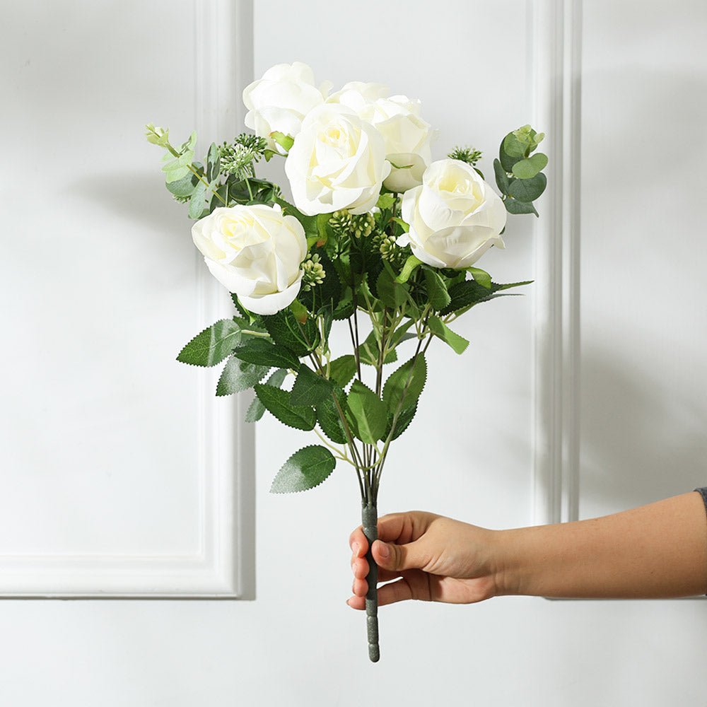 Merlin Roses Faux Stem - White