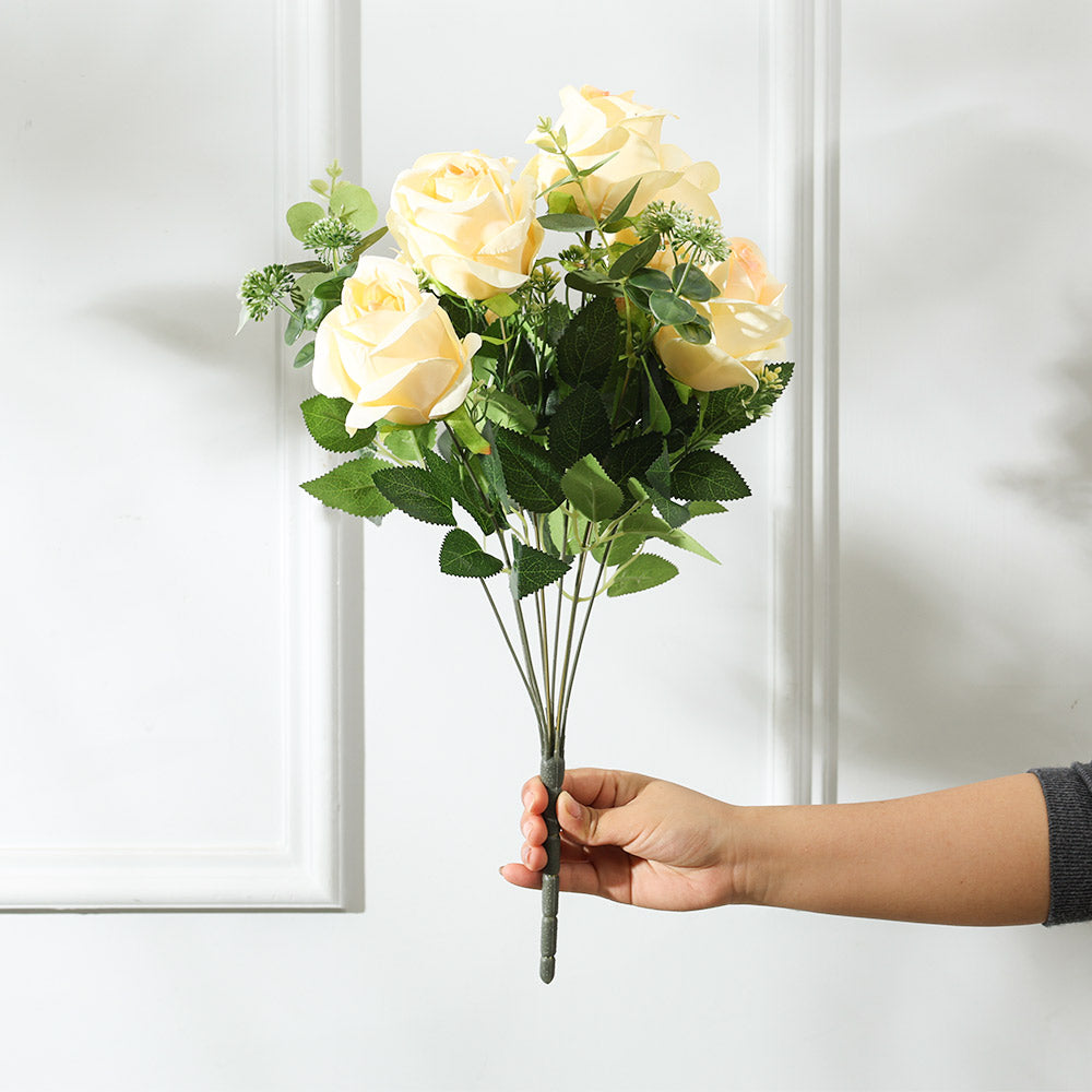 Merlin Roses Faux Stem - Yellow Sunrise