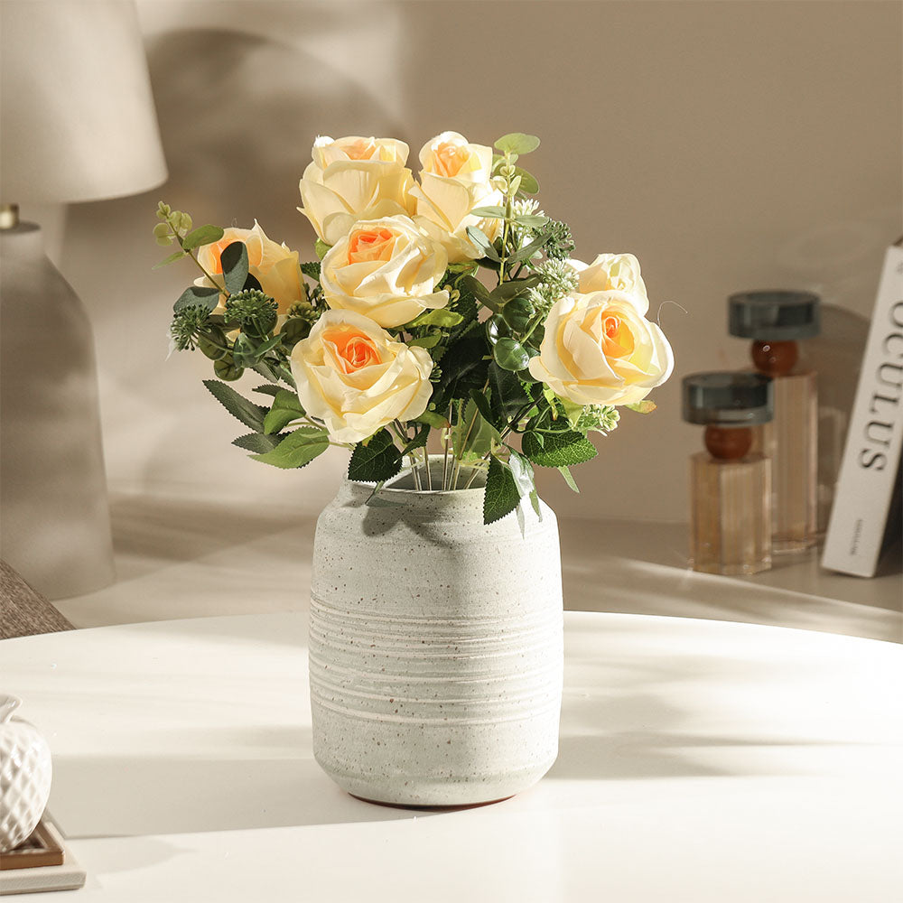 Merlin Roses Faux Stem - Yellow Sunrise