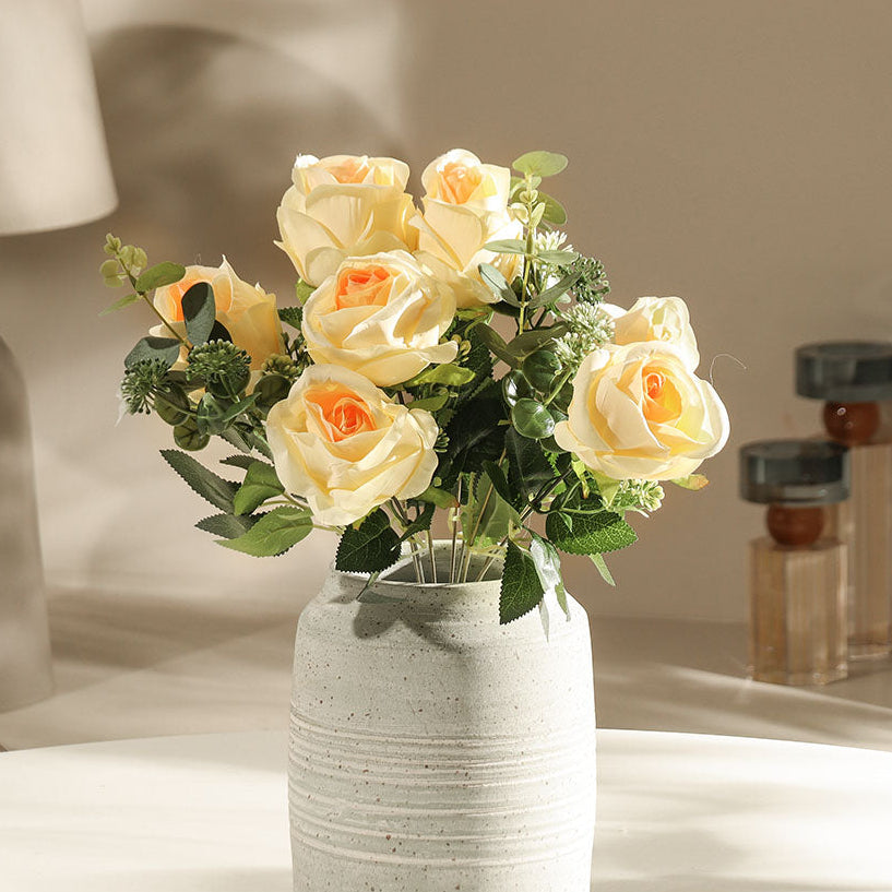 Merlin Roses Faux Stem - Yellow Sunrise