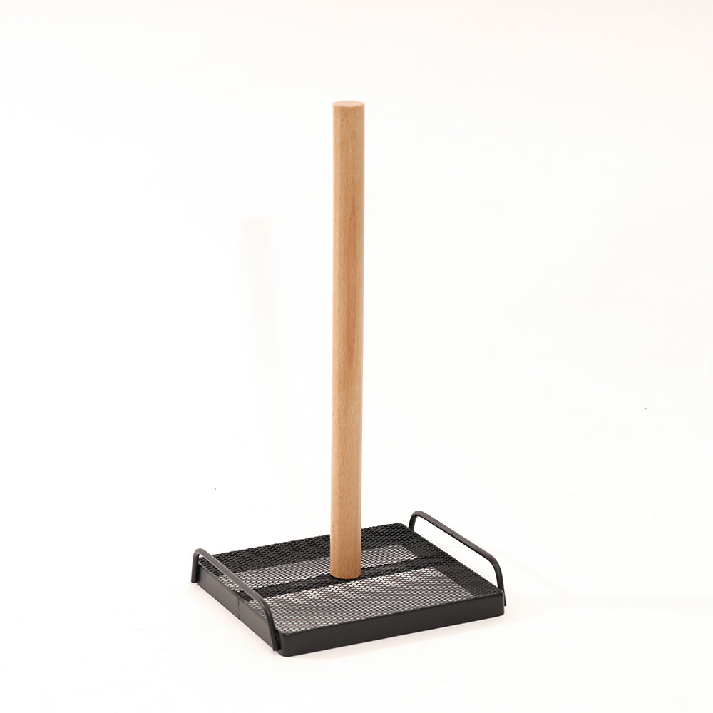 Mesh Paper Towel Roll Holder - Black Natural