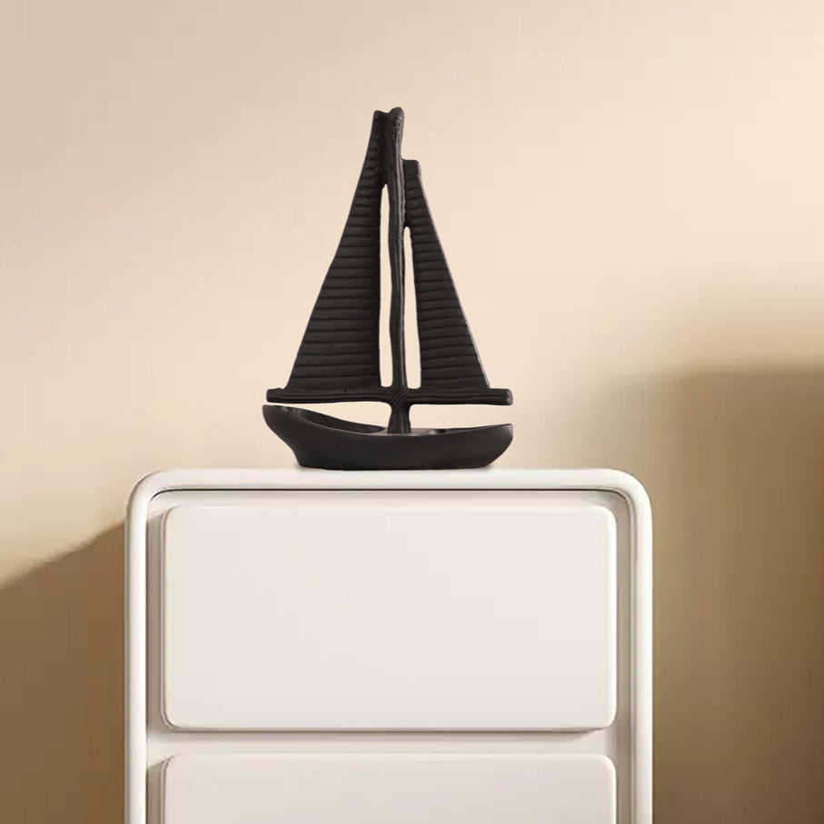 Yacht Metal Sculpture Medium - Black