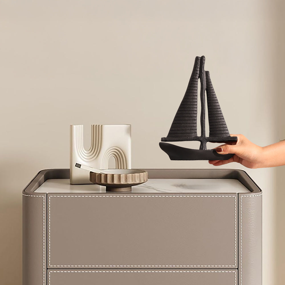 Yacht Metal Sculpture Medium - Black