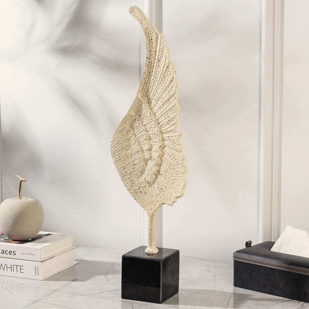 Quill Metal Sculpture XL - Speckled Beige