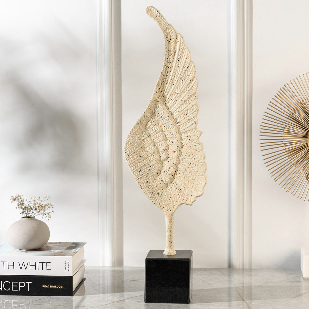 Quill Metal Sculpture XL - Speckled Beige