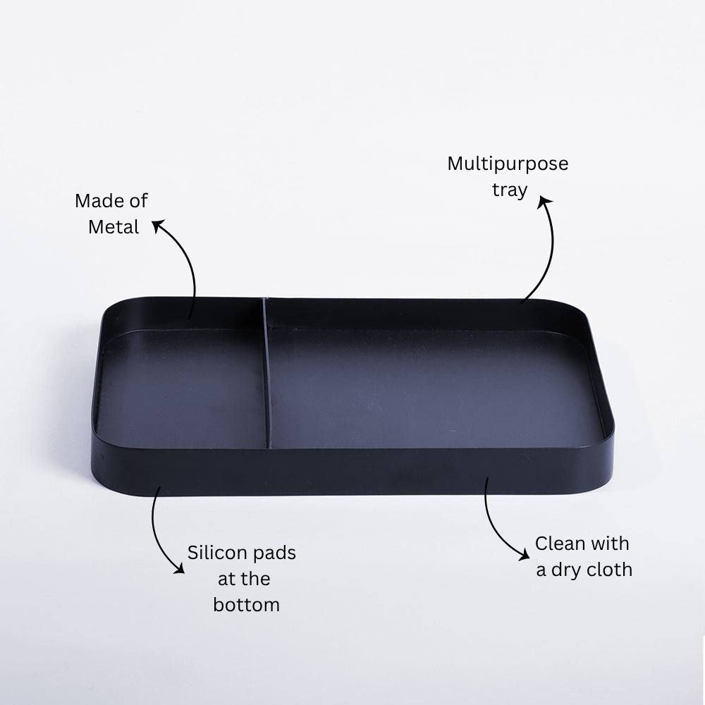 Metal Sectional Desk Tray - Ink Blue
