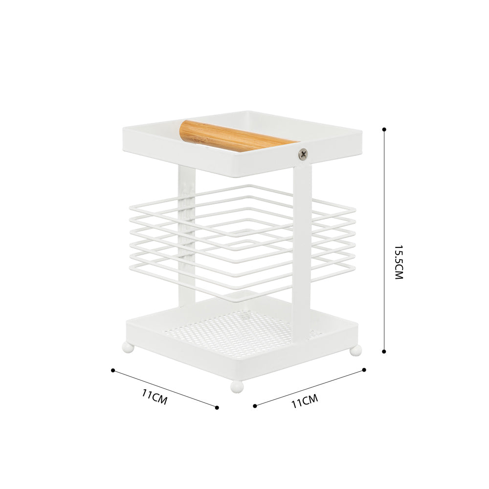 Square Cutlery Holder - White