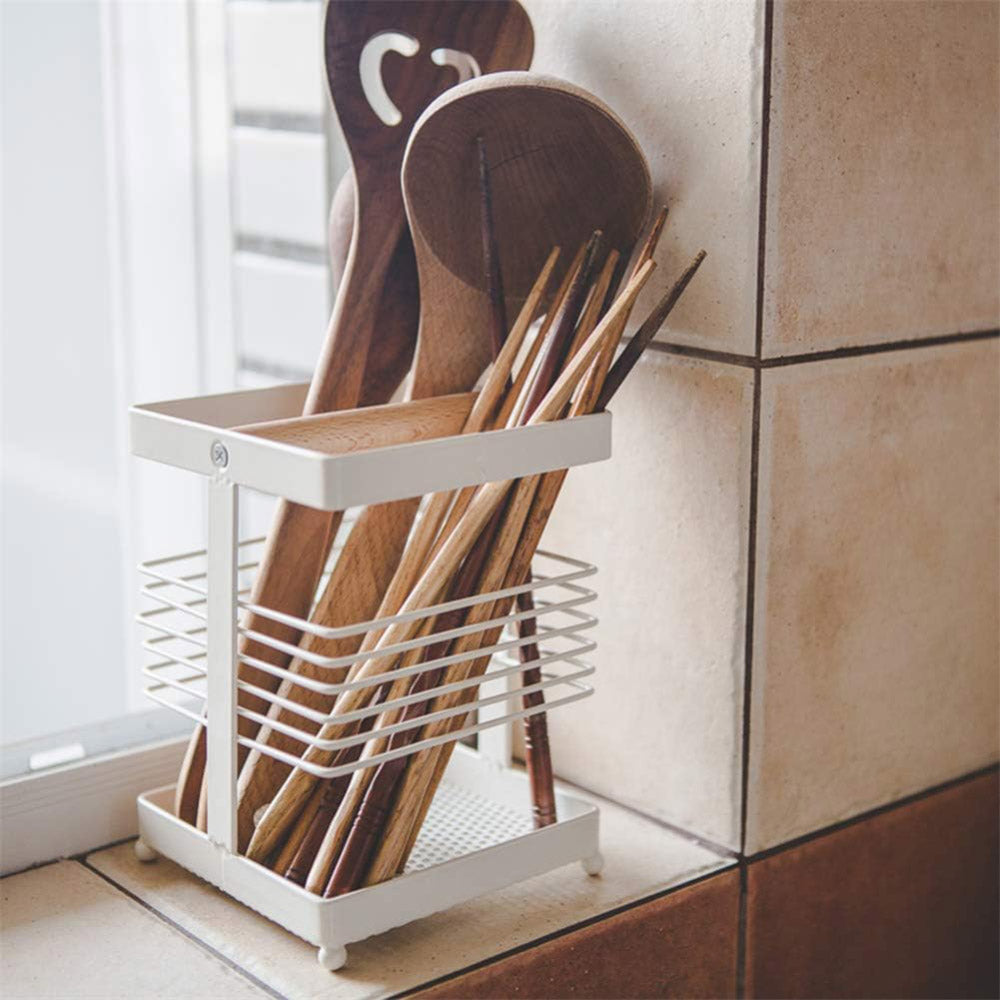 Square Cutlery Holder - White
