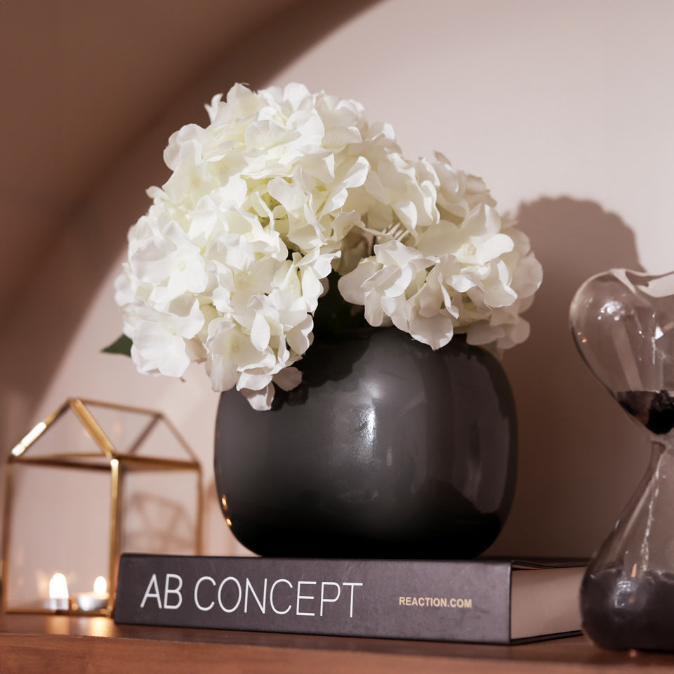 Milano Wide Vase - Dark Grey