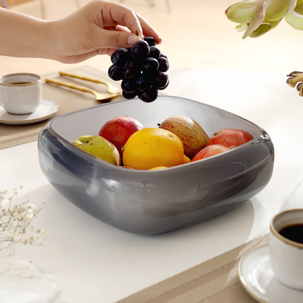 Milano Glass Bowl Medium - Grey
