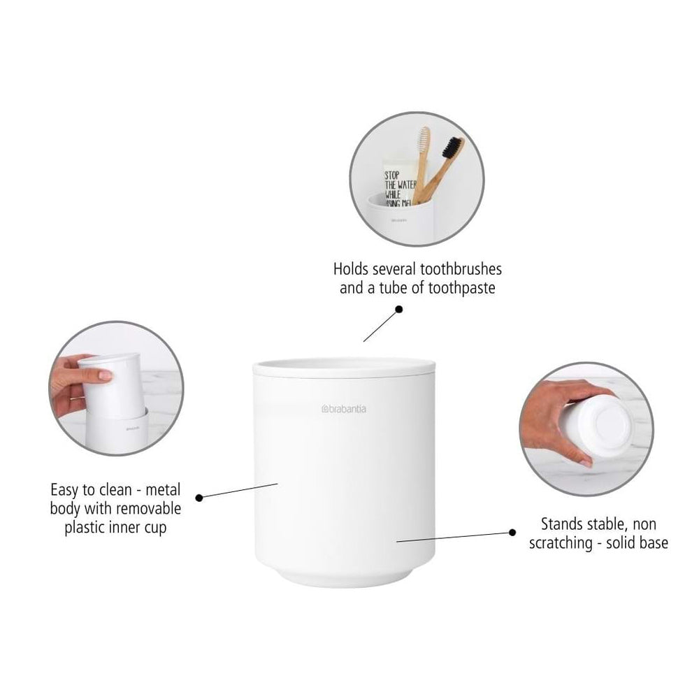 MindSet Toothbrush Tumbler - Mineral White