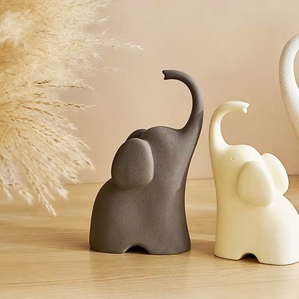 Luna Elephant Decorative Sculpture Medium - Grey