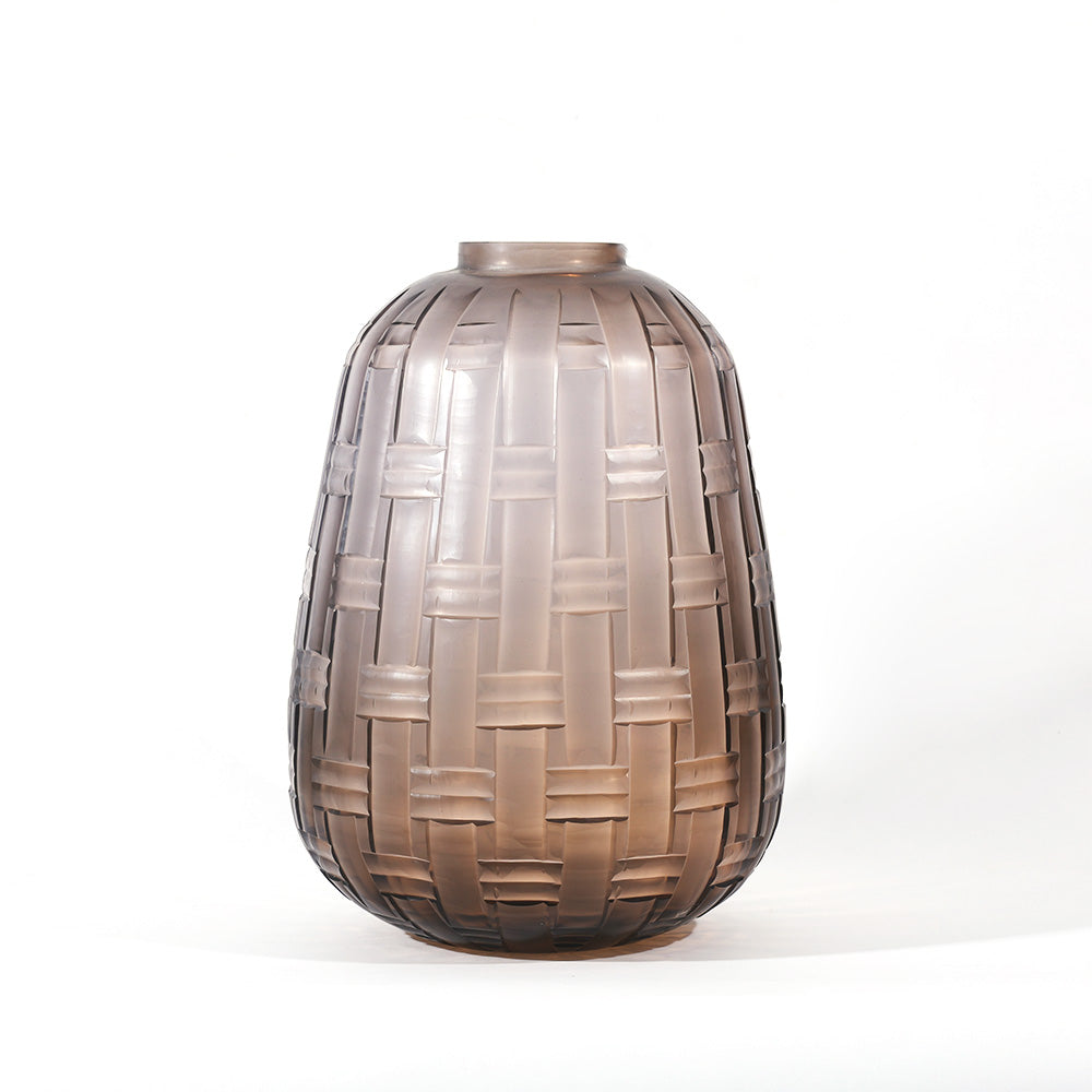 Mistral Glass Vase Large - Cedar Brown