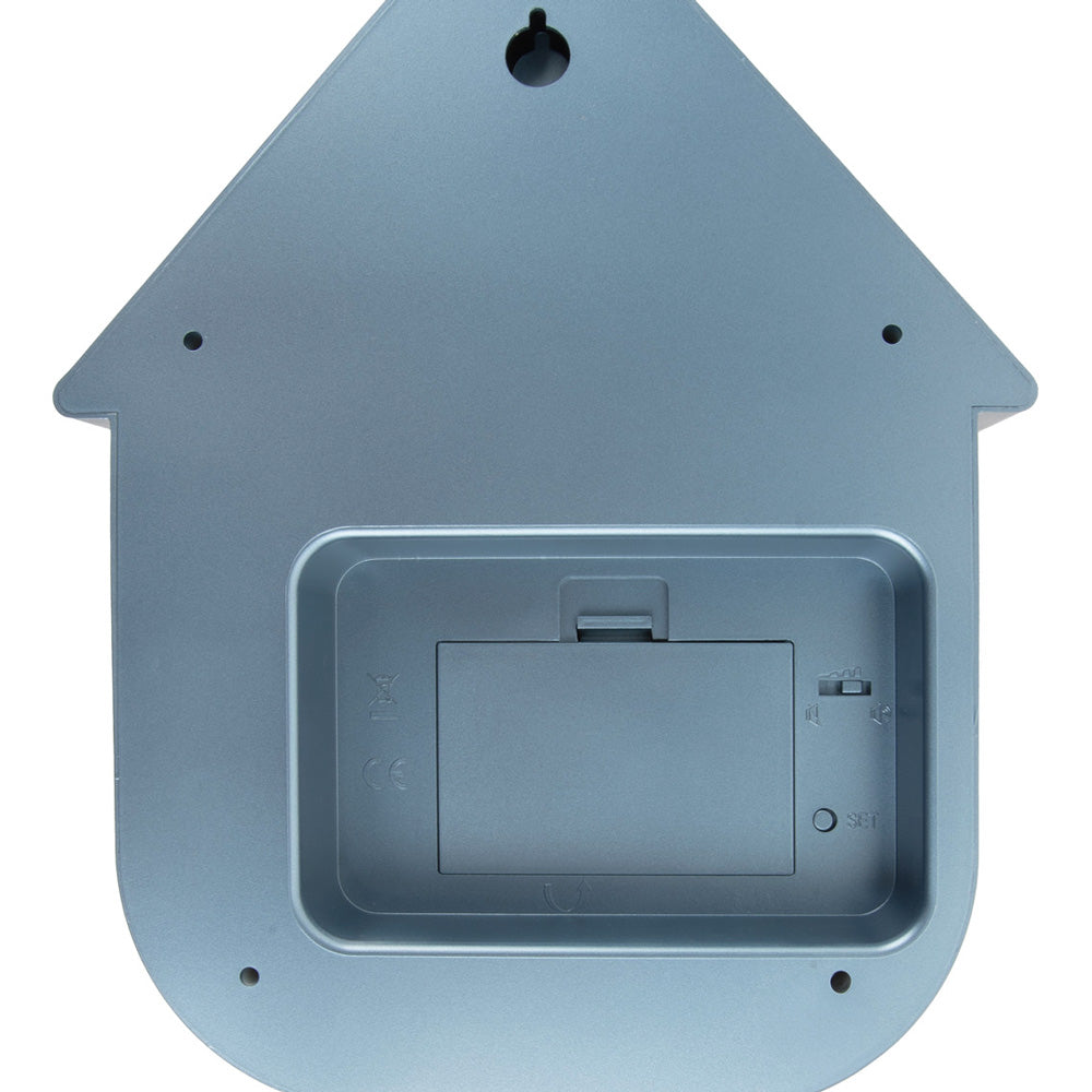 Modern Cuckoo Pendulum Wall Clock - Metallic Blue