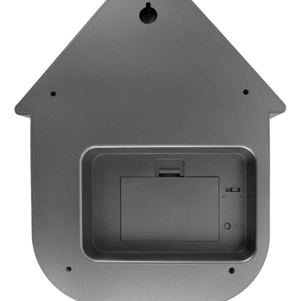 Modern Cuckoo Pendulum Wall Clock - Metallic Grey