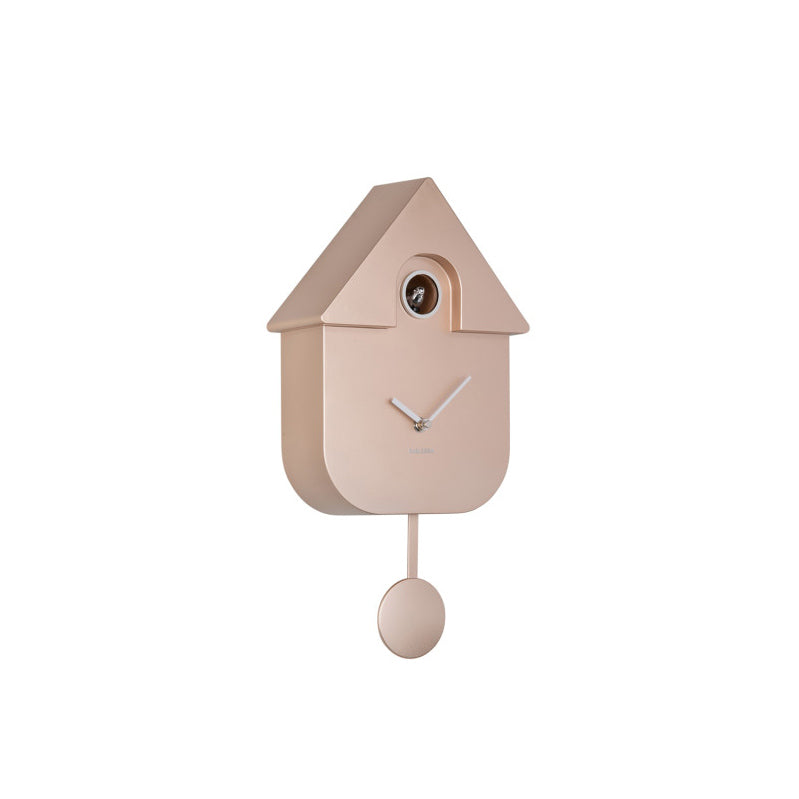 Modern Cuckoo Pendulum Wall Clock - Metallic Rose Gold