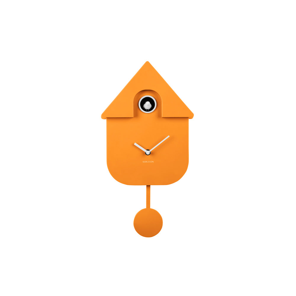 Modern Cuckoo Pendulum Wall Clock - Orange