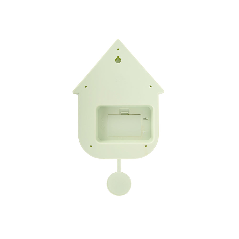 Modern Cuckoo Pendulum Wall Clock - Soft Green