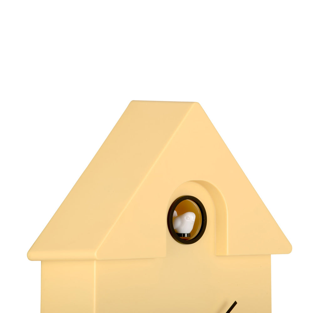 Modern Cuckoo Pendulum Wall Clock - Soft Yellow