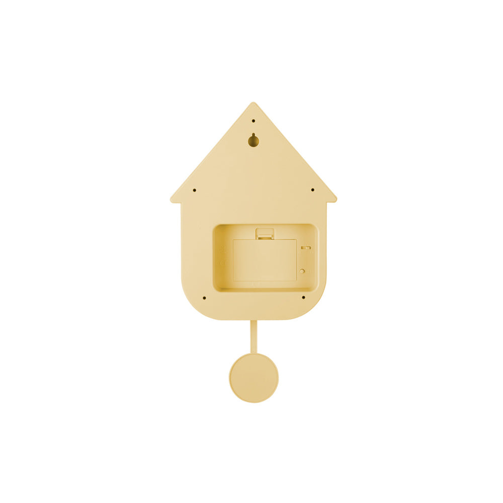 Modern Cuckoo Pendulum Wall Clock - Soft Yellow