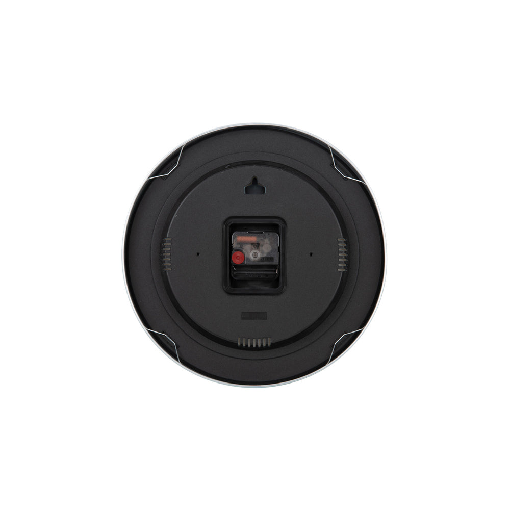 Modern Factory Wall Clock 30cm - Black & Red