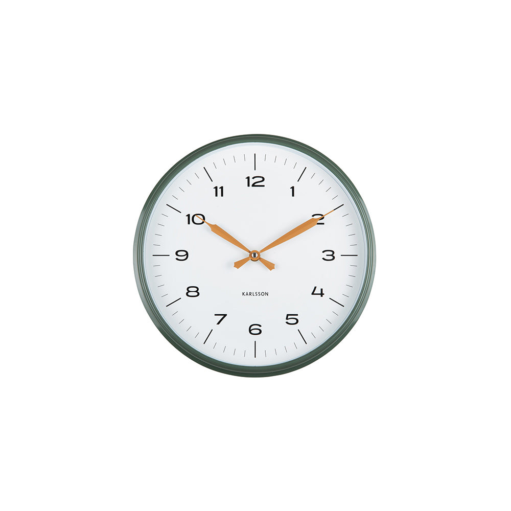 Modern Factory Wall Clock 30cm - Green & Yellow