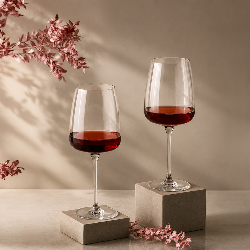 Modern Red Wine Glasses 750ml, Set of 4