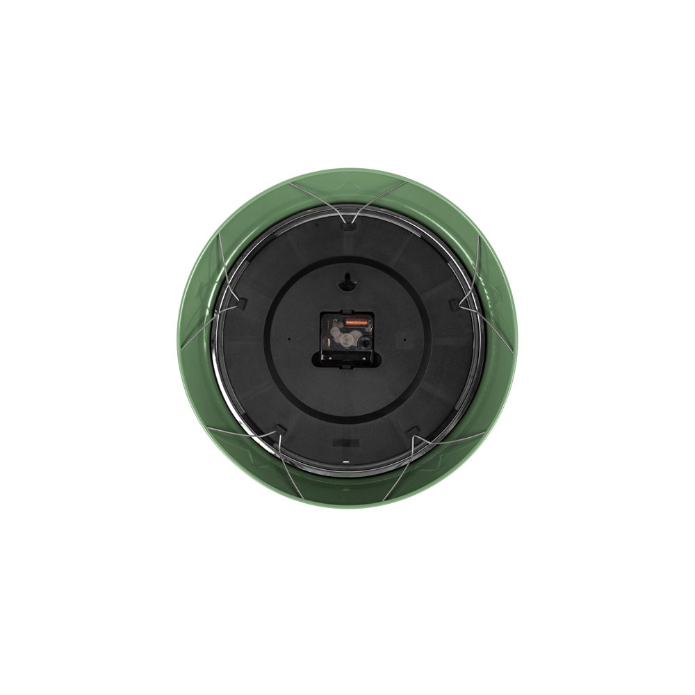 Modern Retro Wall Clock 34cm - Jungle Green