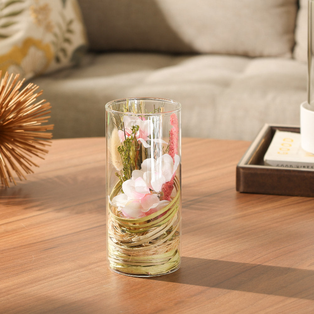 Moira Bouquet in Glass Tube - Pink