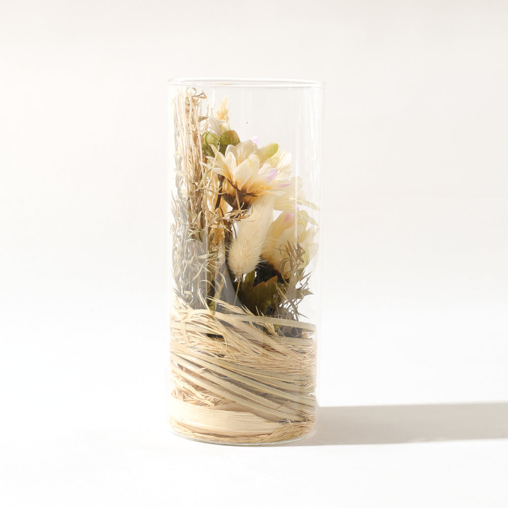 Moira Bouquet in Glass Tube - Yellow